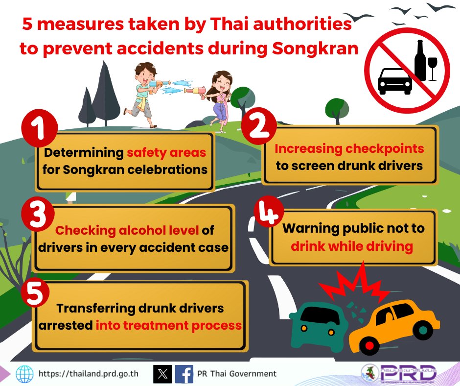 5 measures taken by Thai authorities to prevent accidents during Songkran