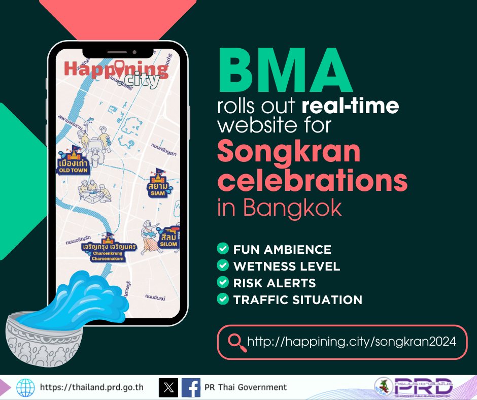 BMA rolls out real-time website for Songkran celebrations