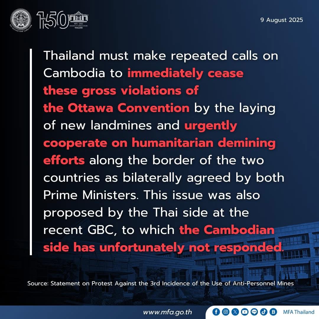 Statement on Protest Against the 3rd Incidence of the Use of Anti-Personnel Mines