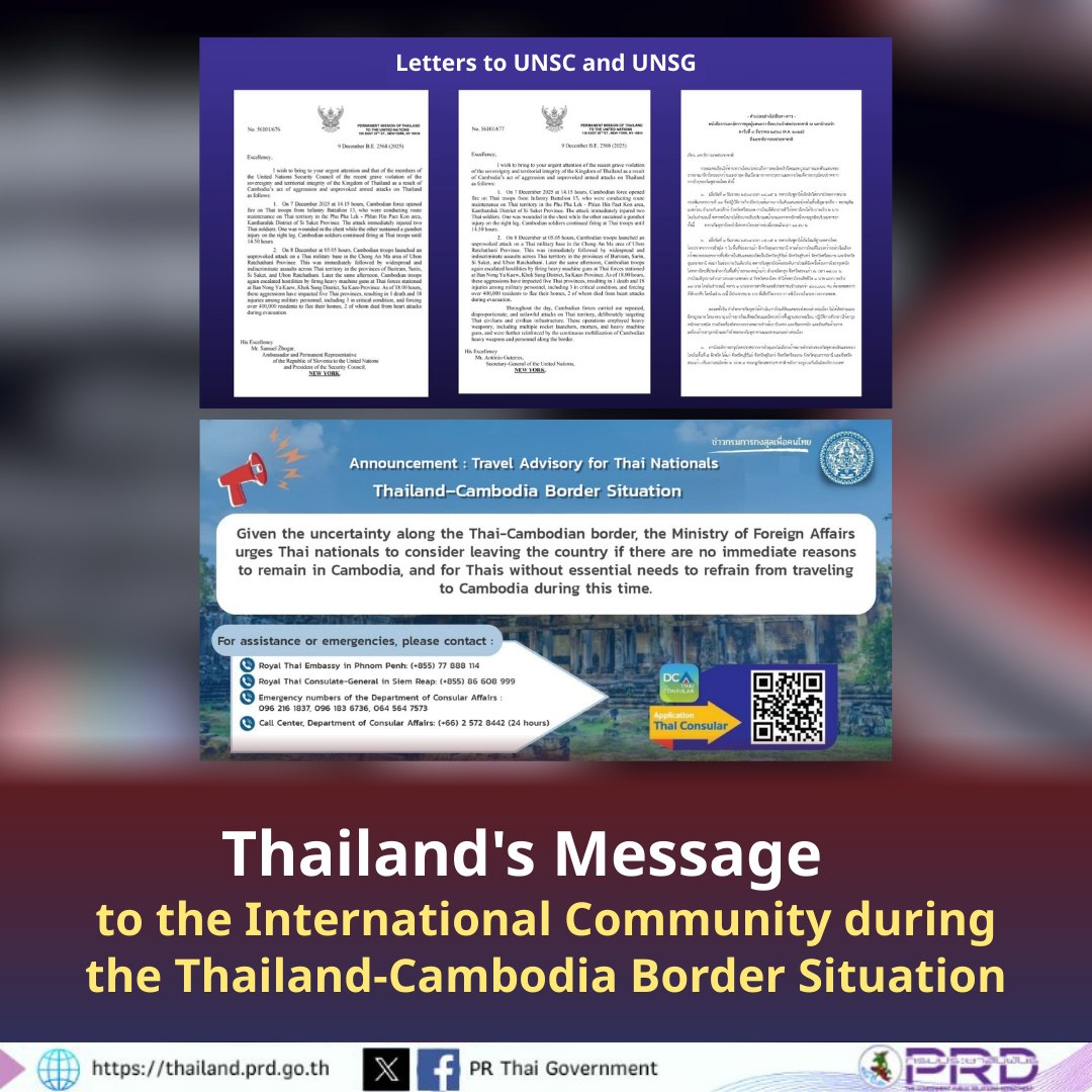 Thailand's Message to the International Community during the Thailand&ndash;Cambodia Border Situation