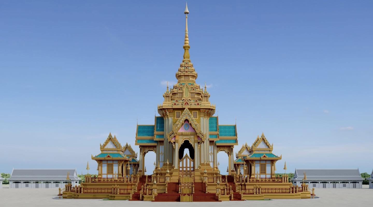 Construction of the Royal Crematorium for the Late Queen Mother