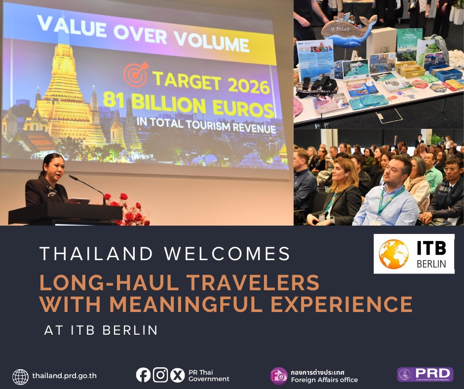 Thailand Welcomes Long-Haul Travelers with Meaningful Experience at ITB Berlin
