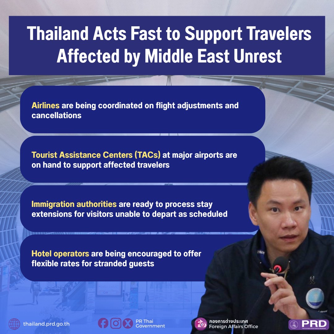 Thailand Acts Fast to Support Travelers Affected by Middle East Unrest