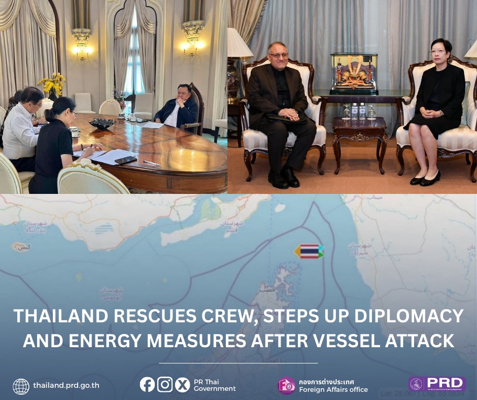 Thailand Rescues Crew, Steps Up Diplomacy and Energy Measures After Vessel Attack