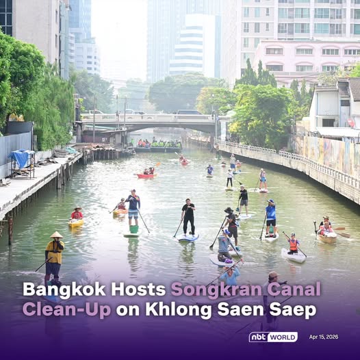 Bangkok Hosts Songkran Canal Clean-Up on Khlong Saen Saep