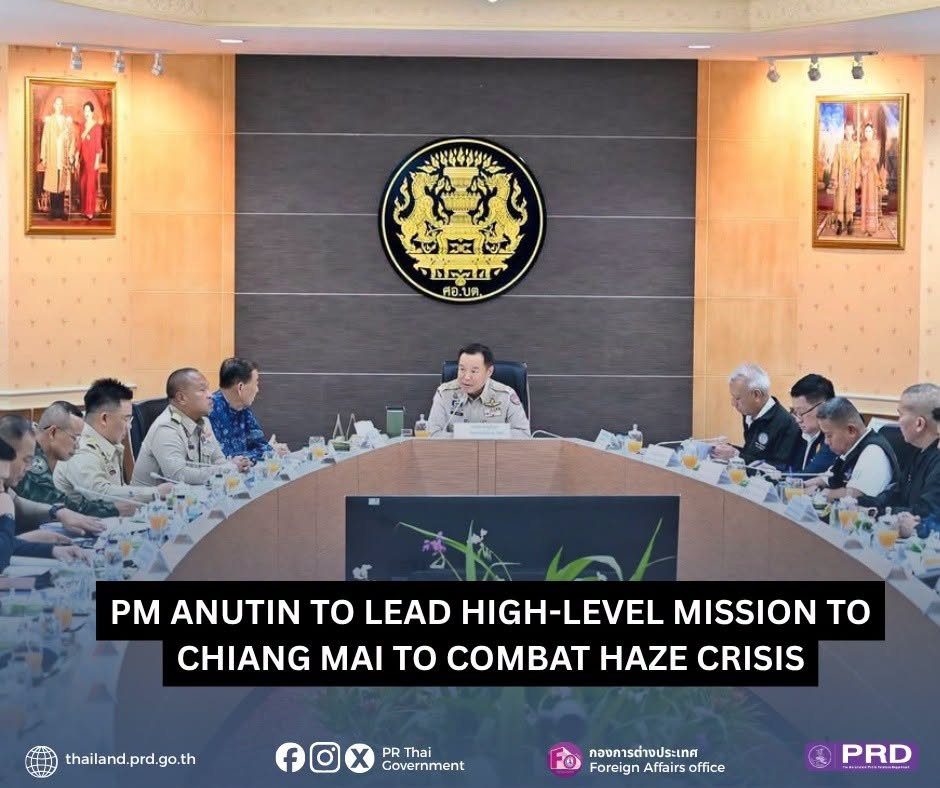 PM Anutin to Lead High-Level Mission to Chiang Mai to Combat Haze Crisis