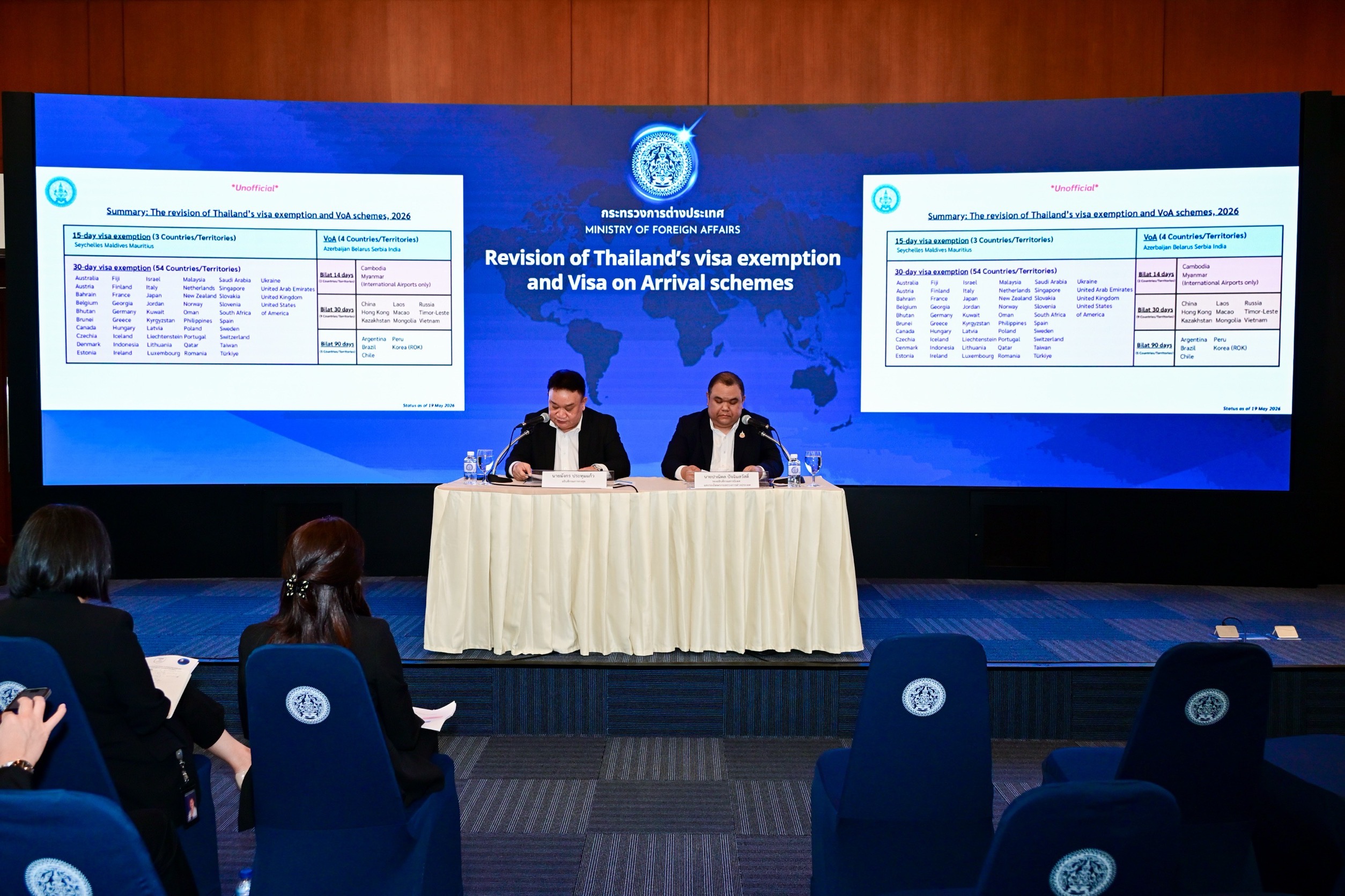 Cabinet Approves Revision of Thailand&rsquo;s Visa Exemption and Visa on Arrival Schemes