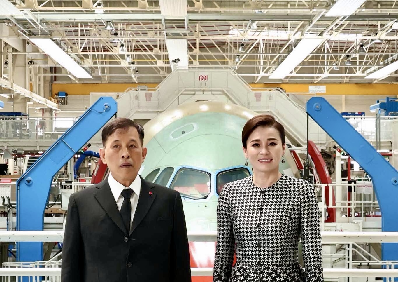 Their Majesties the King and Queen Visit Airbus in Toulouse