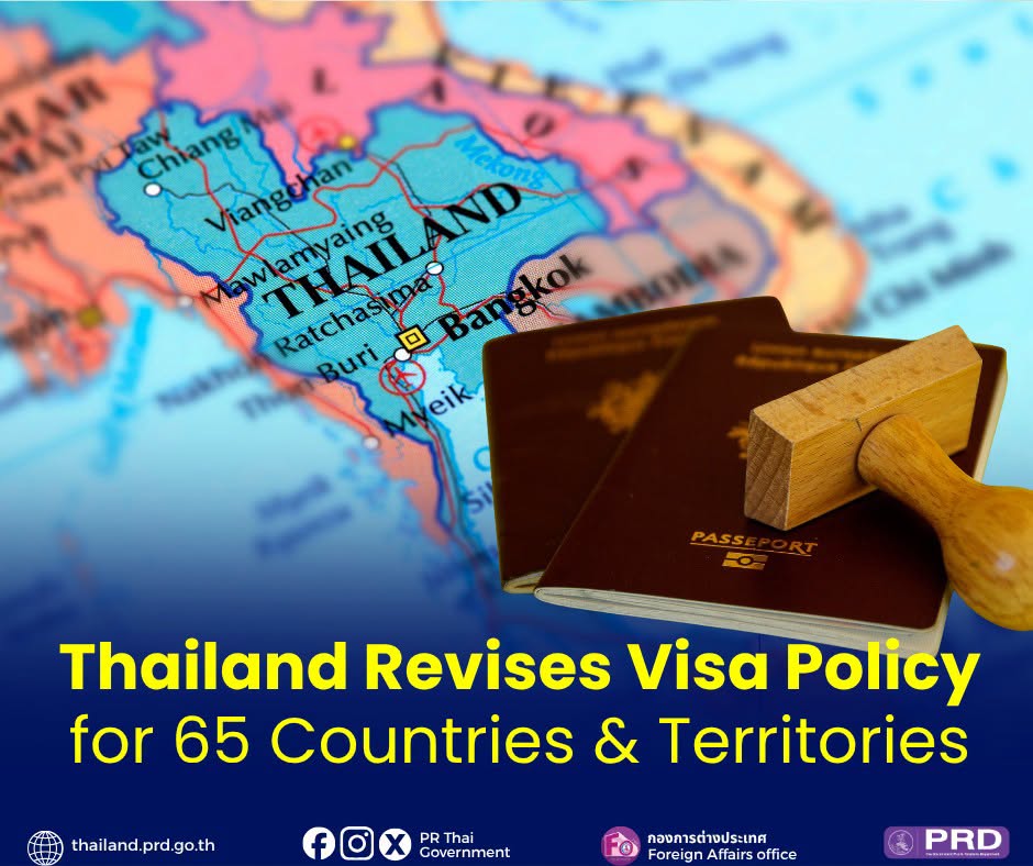 Thailand Revises Visa Policy for 65 Countries & Territories