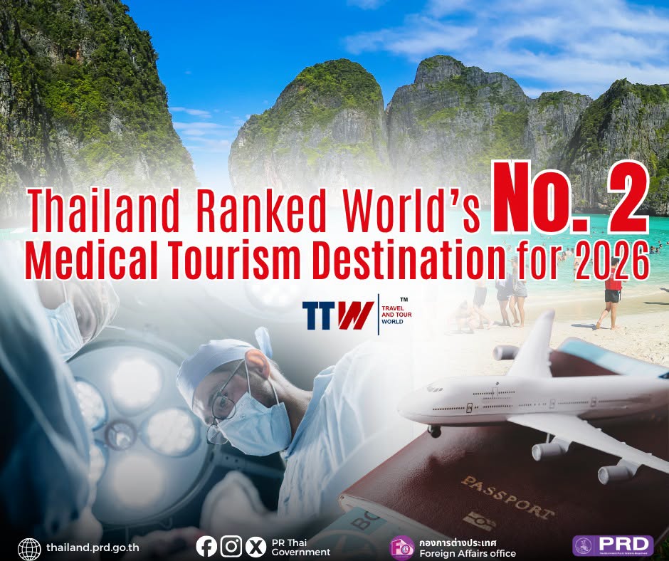 Thailand Ranked World's No.2 Medical Tourism Destination for 2026