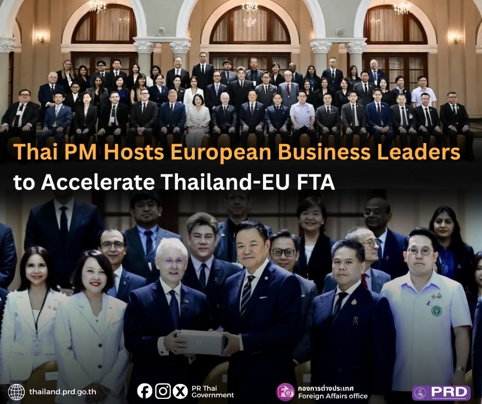 Thai PM Hosts European Business Leaders to Accelerate Thailand-EU FTA