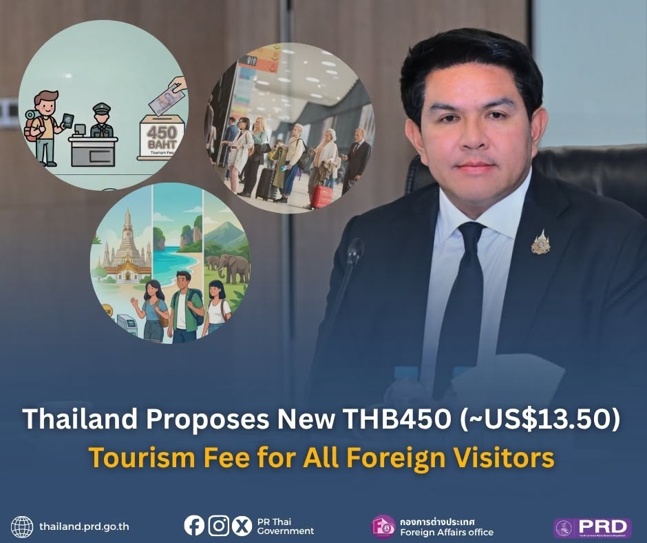 Thailand Proposes New THB450 (~US$13.50) Tourism Fee for All Foreign Visitors