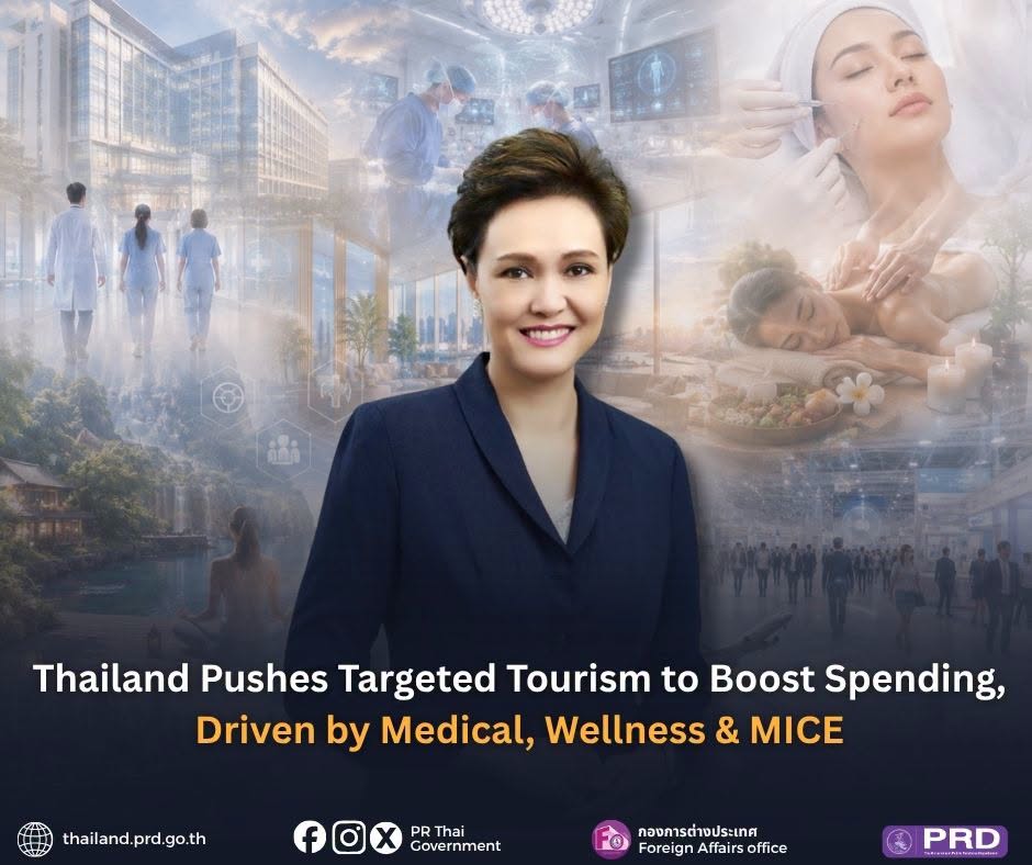 Thailand Pushes Targeted Tourism to Boost Spending, Deiven by Medical, Wellness & MICE