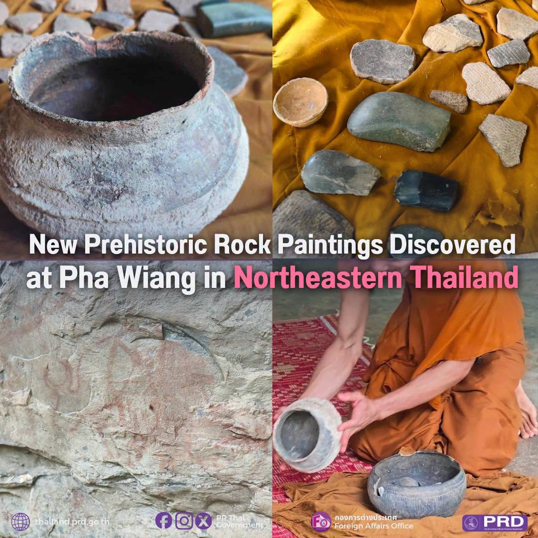 New Prehistoric Rock Paintings Discovered at Pha Wiang in Northeastern Thailand 