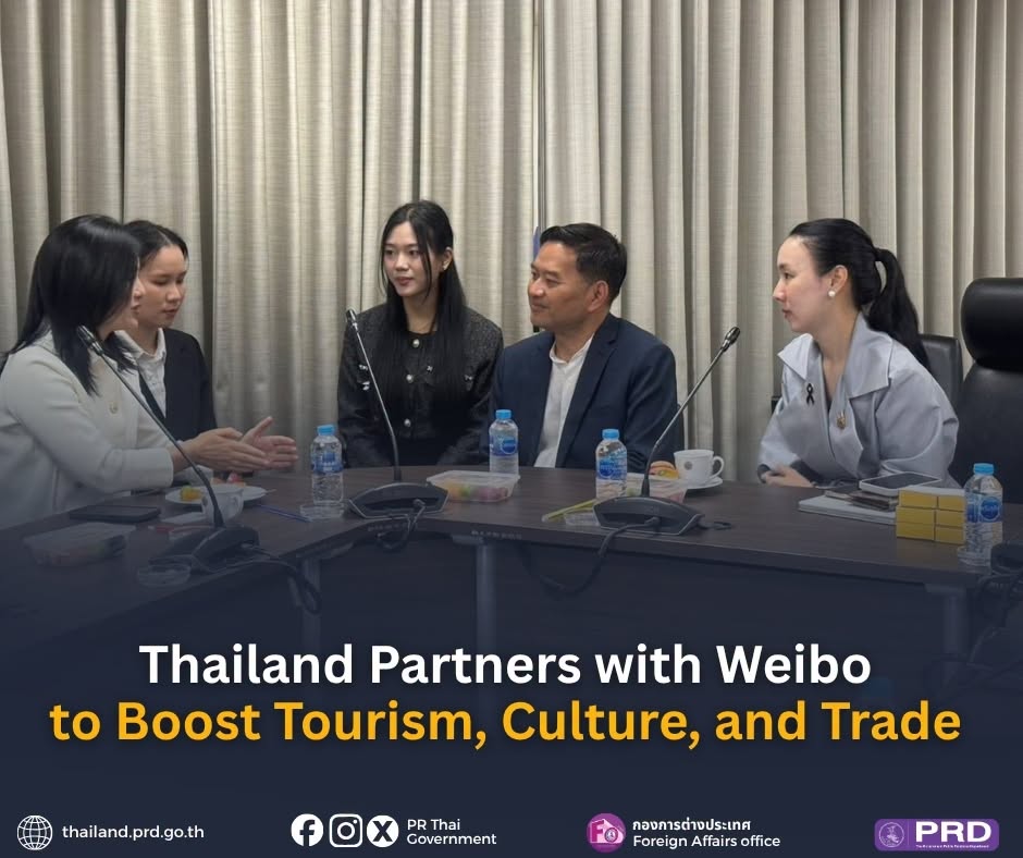 Thailand Partners with Weibo to Boost Tourism, Culture, and Trade