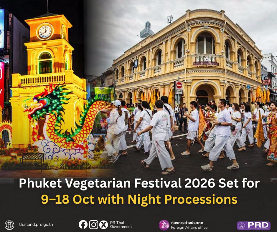 Phuket Vegetarian Festival 2026 Set for 9&ndash;18 Oct with Night Processions