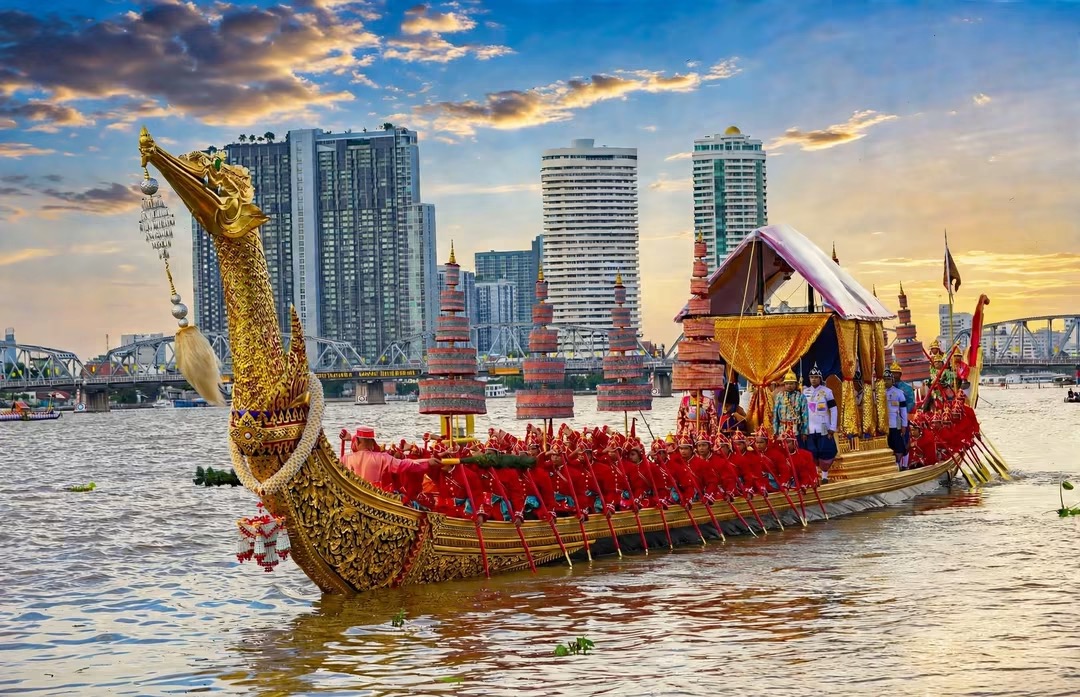 Royal Barge Procession Being Prepared for Royal Kathin Robe Offering Ceremony 