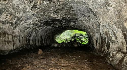 The new cave is quite wide with a flat floor and sturdy ceiling. 
