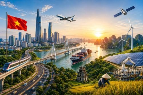 Vietnam aims for digital economy to account for at least 50% of GDP by 2045. (AI created image)